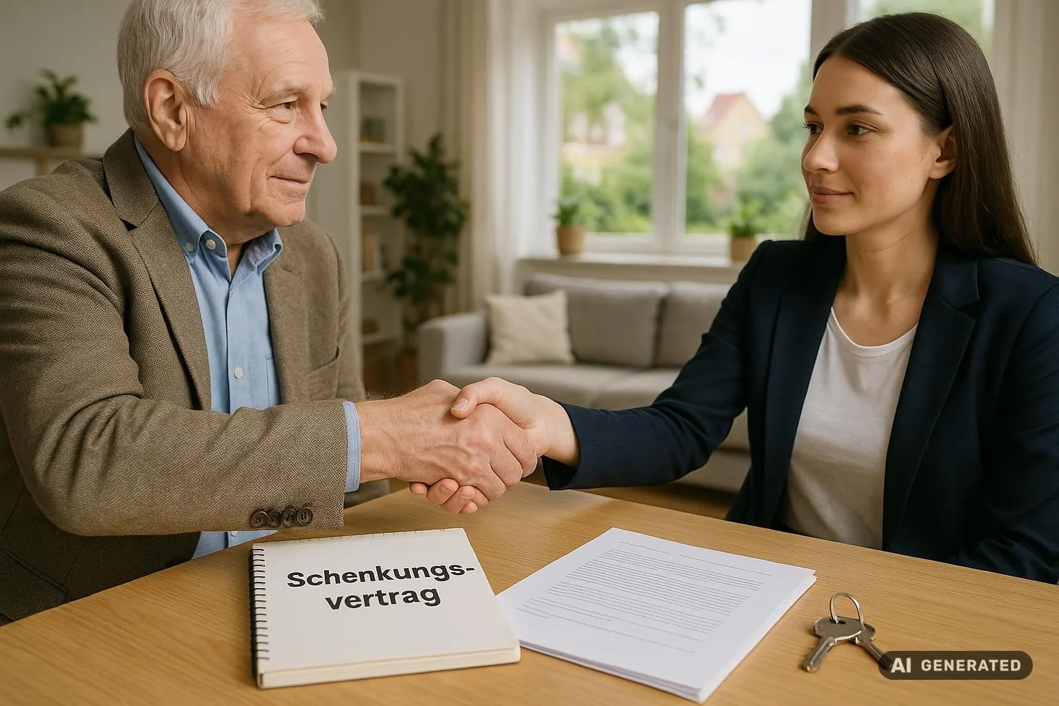 Übertragung von Immobilienbesitz innerhalb der Familie.