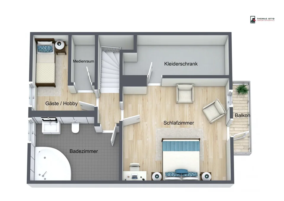 3D Grundriss DG